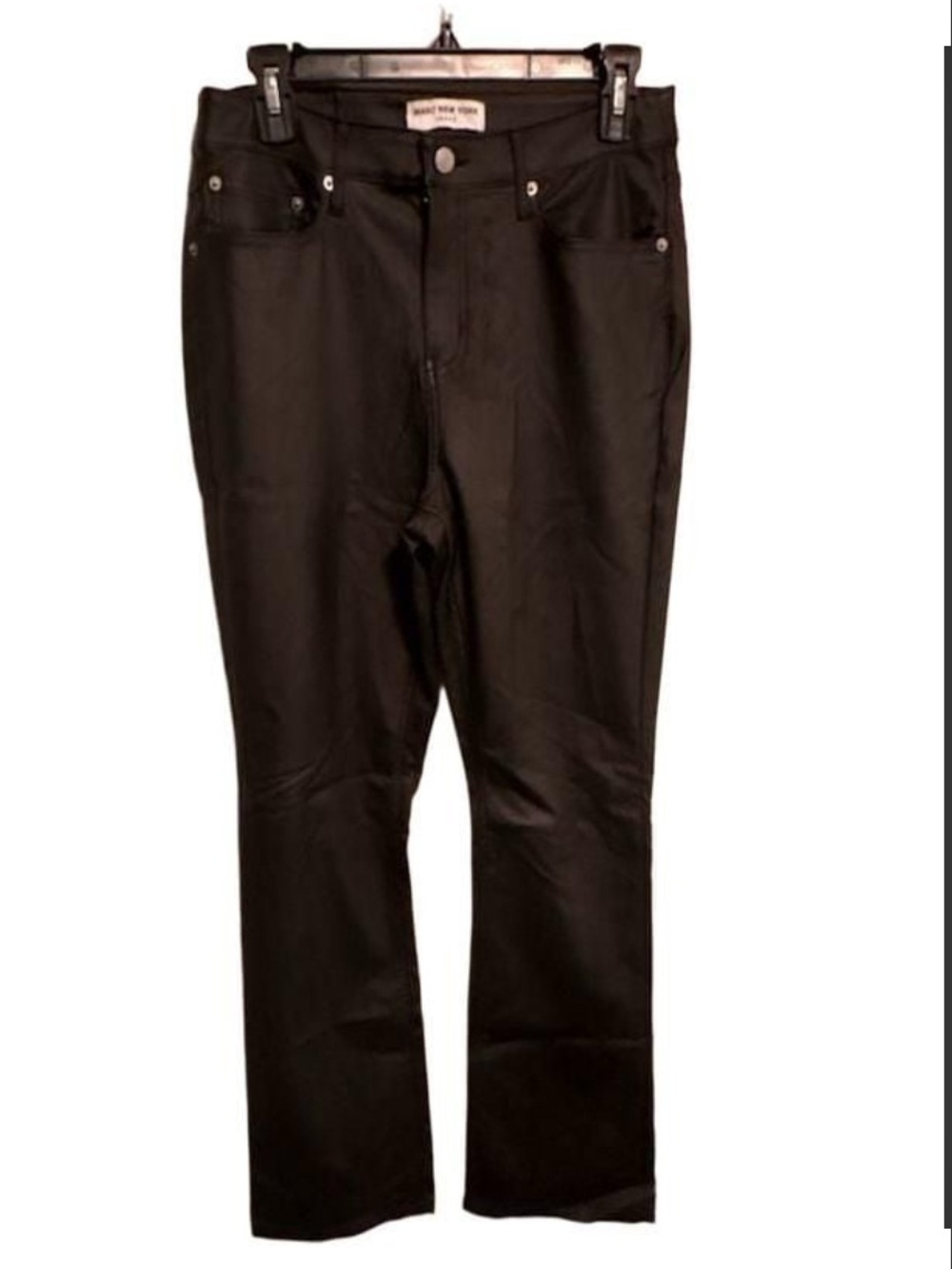Marc New York faux leather high rise flare pants